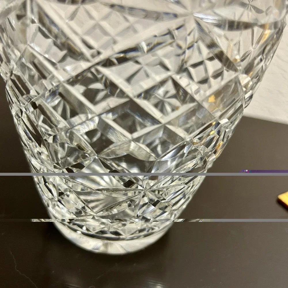 VTG Large English Cut Crystal Vase Made in England 9.25